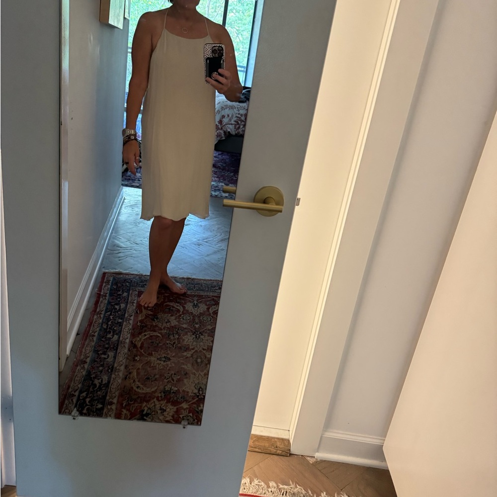 Stylish Beige High Low Dress